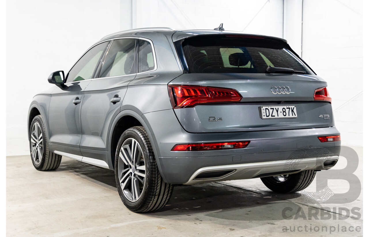 01/2019 Audi Q5 2.0 45 TFSI Quattro Sport (AWD) FY MY18 4d Wagon Monsoon Grey Metallic Turbo 2.0L