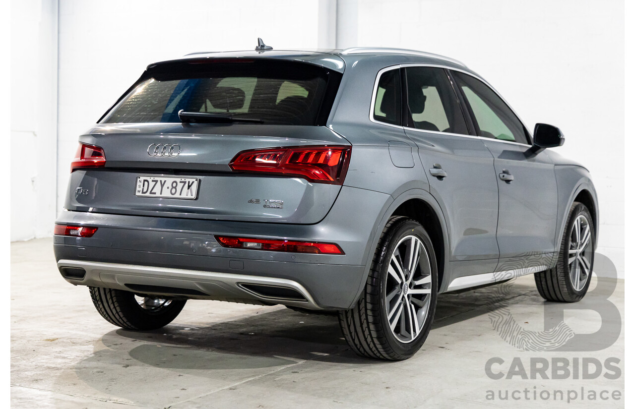 01/2019 Audi Q5 2.0 45 TFSI Quattro Sport (AWD) FY MY18 4d Wagon Monsoon Grey Metallic Turbo 2.0L