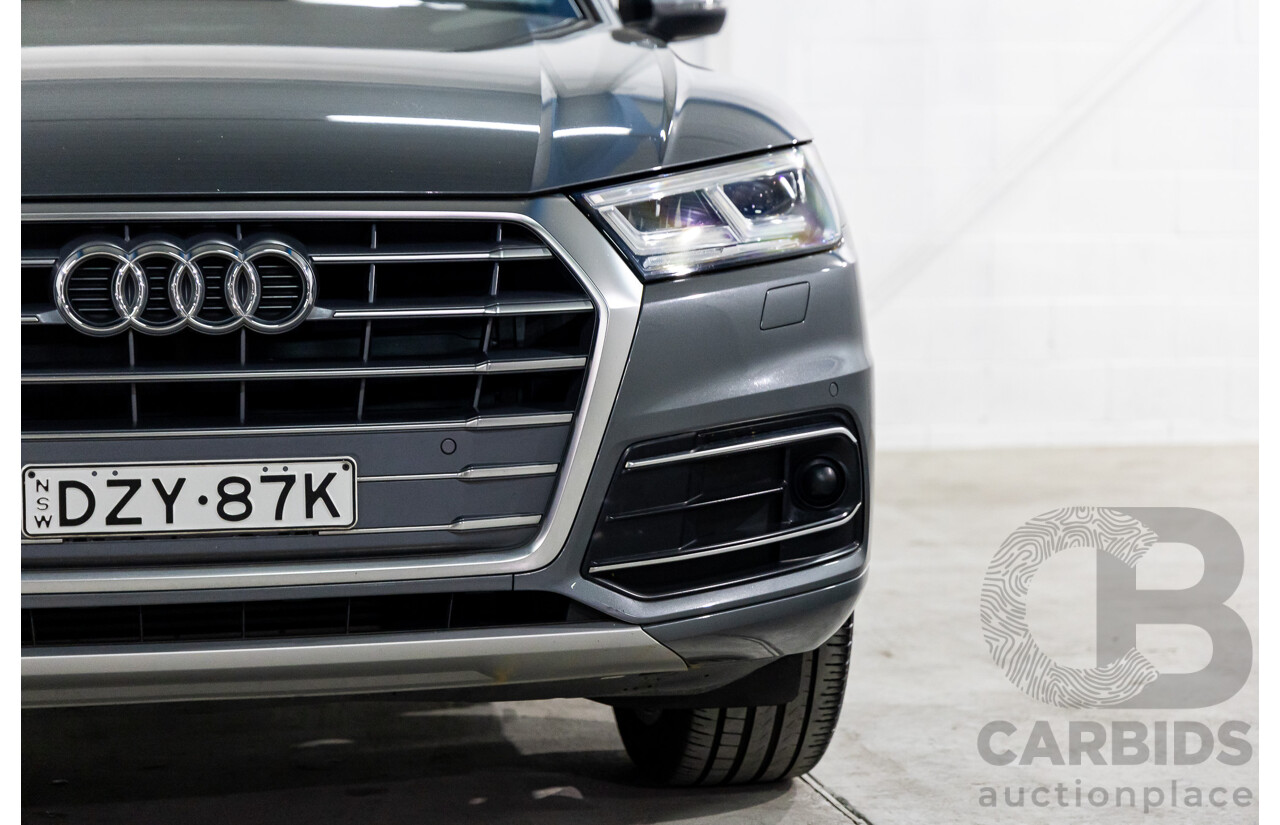 01/2019 Audi Q5 2.0 45 TFSI Quattro Sport (AWD) FY MY18 4d Wagon Monsoon Grey Metallic Turbo 2.0L