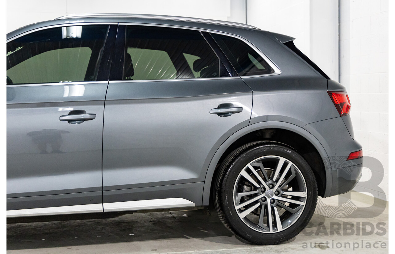 01/2019 Audi Q5 2.0 45 TFSI Quattro Sport (AWD) FY MY18 4d Wagon Monsoon Grey Metallic Turbo 2.0L