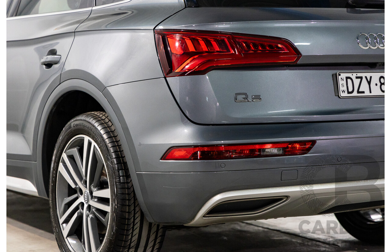 01/2019 Audi Q5 2.0 45 TFSI Quattro Sport (AWD) FY MY18 4d Wagon Monsoon Grey Metallic Turbo 2.0L
