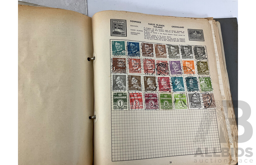 Collection of International Stamps Including Australian Predecimal, Royaume Du Laos, Phillipines, Canada and More