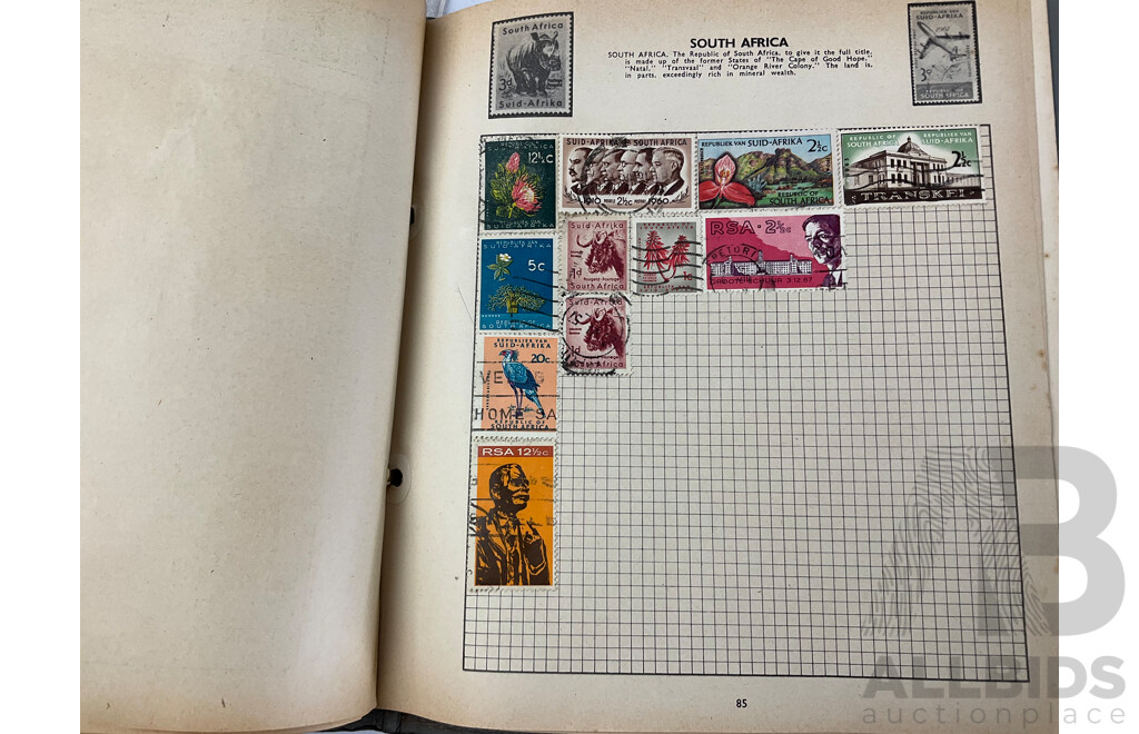 Collection of International Stamps Including Australian Predecimal, Royaume Du Laos, Phillipines, Canada and More