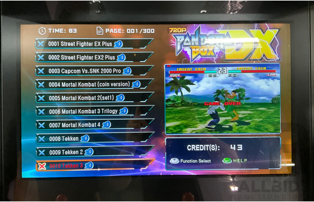 26" LCD Upright Street Fighter Arcade Machine 3000 Games