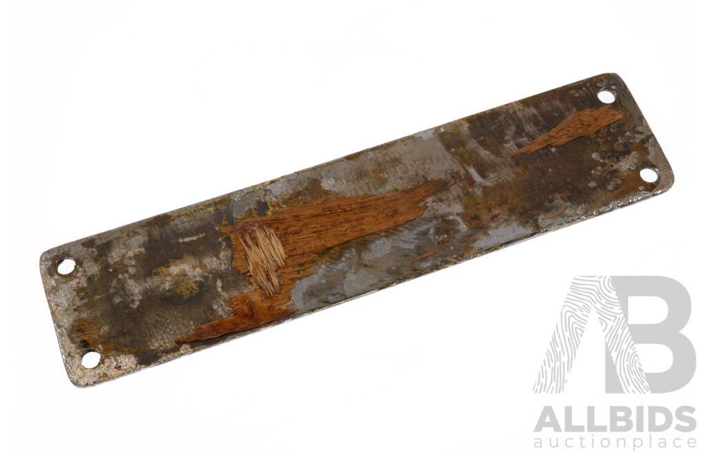 Vintage Maritime Maritime Vickers LTD Barrow in Furness Works, Alfa Gun Turret , HMAS VAMPIRE DD11,Specifications Plaque