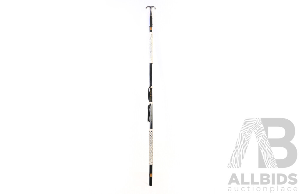 RAN Ceremonial Wooden Rams Head Boat Hook with Royal Yacht Tally Band & Grafted Ornamental Rope-Work Detail