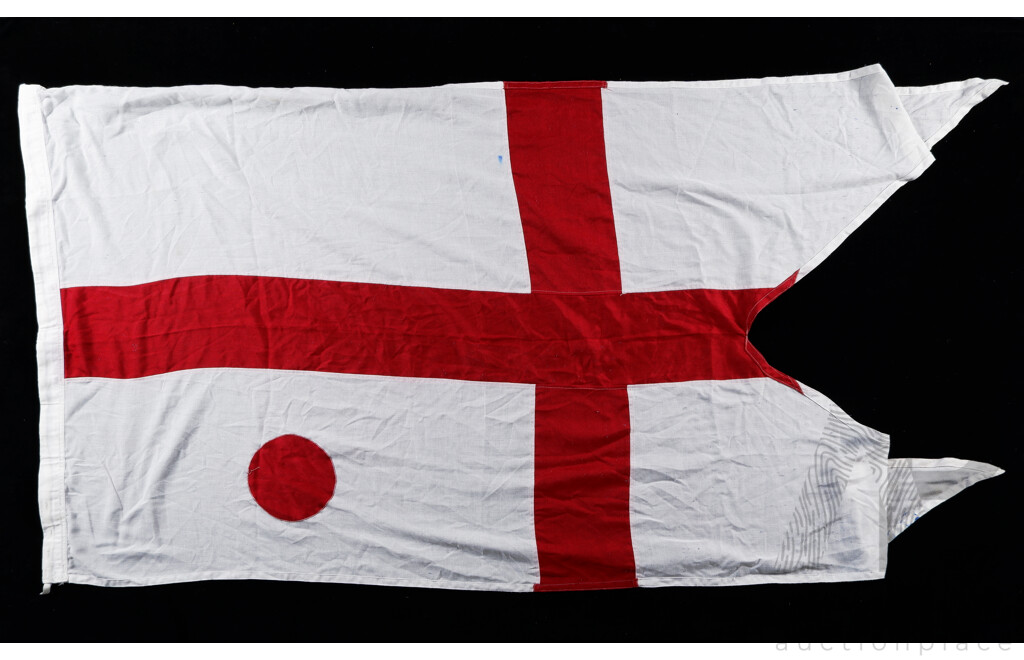 Vintage Australian Naval White Ensign, Another White Naval Ensign Along with Naval Signalling Flag