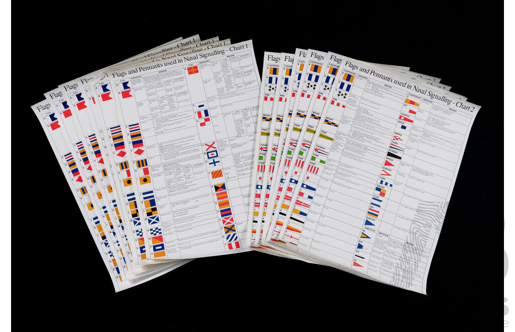 Large Collection  Australian Naval Signals Posters