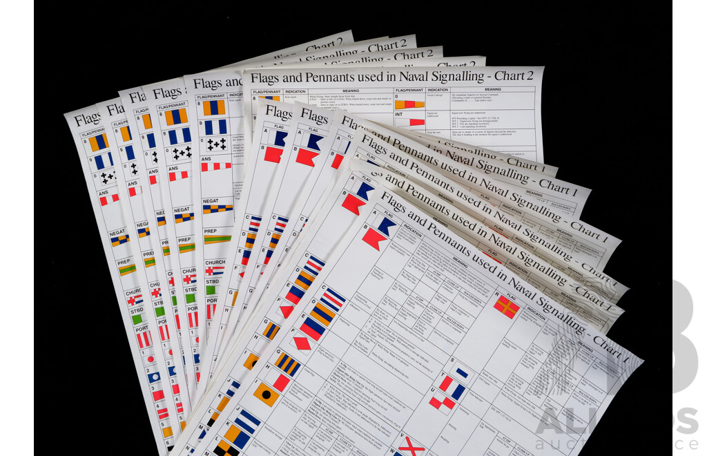 Large Collection  Australian Naval Signals Posters
