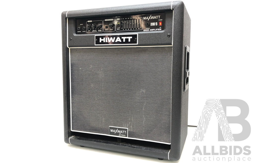 Hiwatt Maxwatt 100watt Bass/Amplifier Combo with 15" Speaker