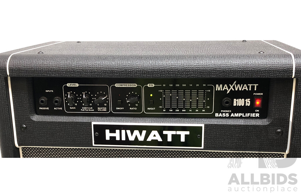 Hiwatt Maxwatt 100watt Bass/Amplifier Combo with 15" Speaker
