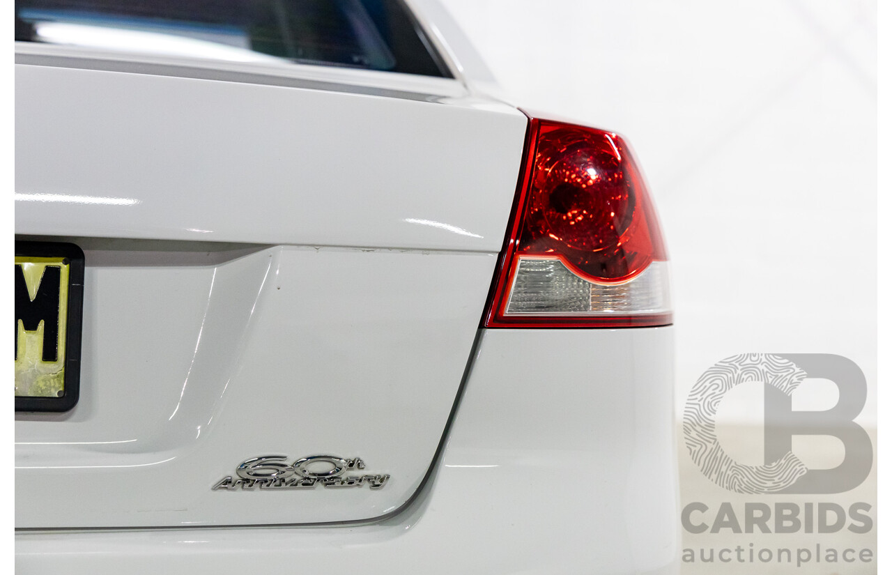 8/2008 Holden Commodore (Dual Fuel) 60th Anniversary VE MY09.5 4d Sedan Heron White V6 3.6L