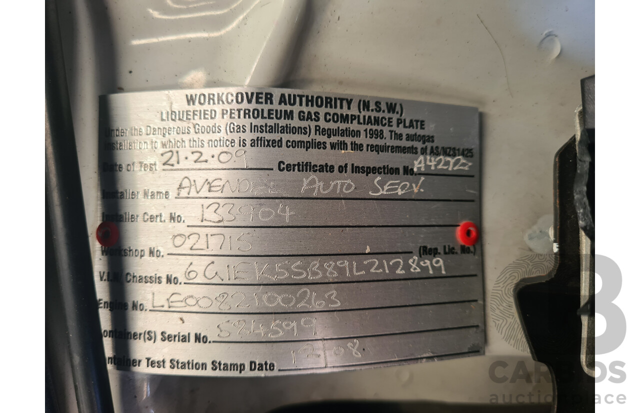 8/2008 Holden Commodore (Dual Fuel) 60th Anniversary VE MY09.5 4d Sedan Heron White V6 3.6L