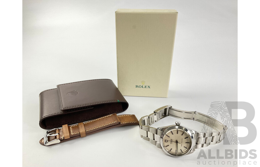 Boxed Tudor Rolex Oyster Case Wrist Watch, Swiss Movement