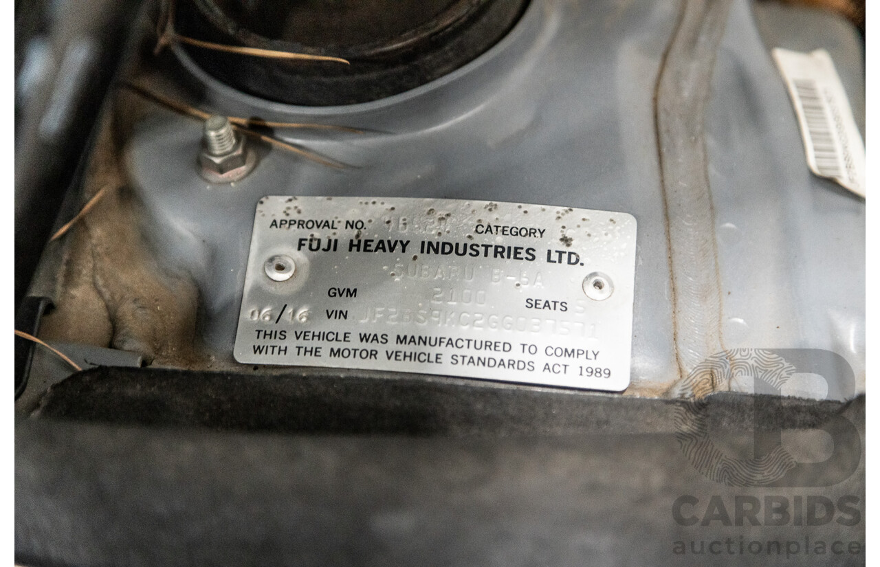 06/2016 Subaru Outback 2.5i Premium (AWD) MY16 4d Wagon Ice Silver Metallic 2.5L