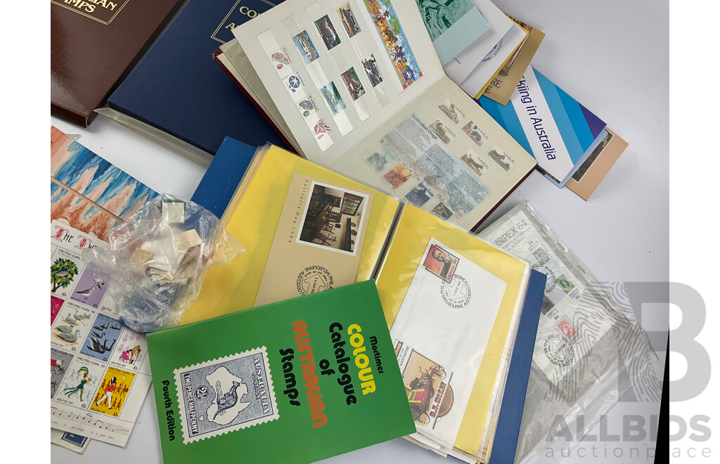Collection of Australian Stamp Packs and First Day Covers, Mint and Cancelled Stamps Examples Spanning KGV Predecimal to 2000's, Australia Legends PNC, 1981, 1982 Annual Stamp Albums, Some International Examples
