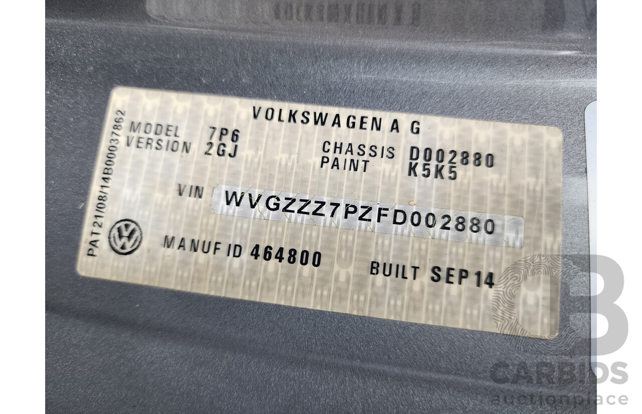 1/2015 Volkswagen Touareg 150 TDI 7P MY15 4d Wagon Silver 3.0L