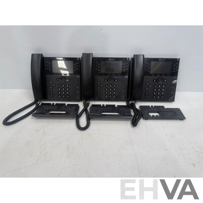 4 Boxes Containing 3x Polycom VVX Series Desktop Phones