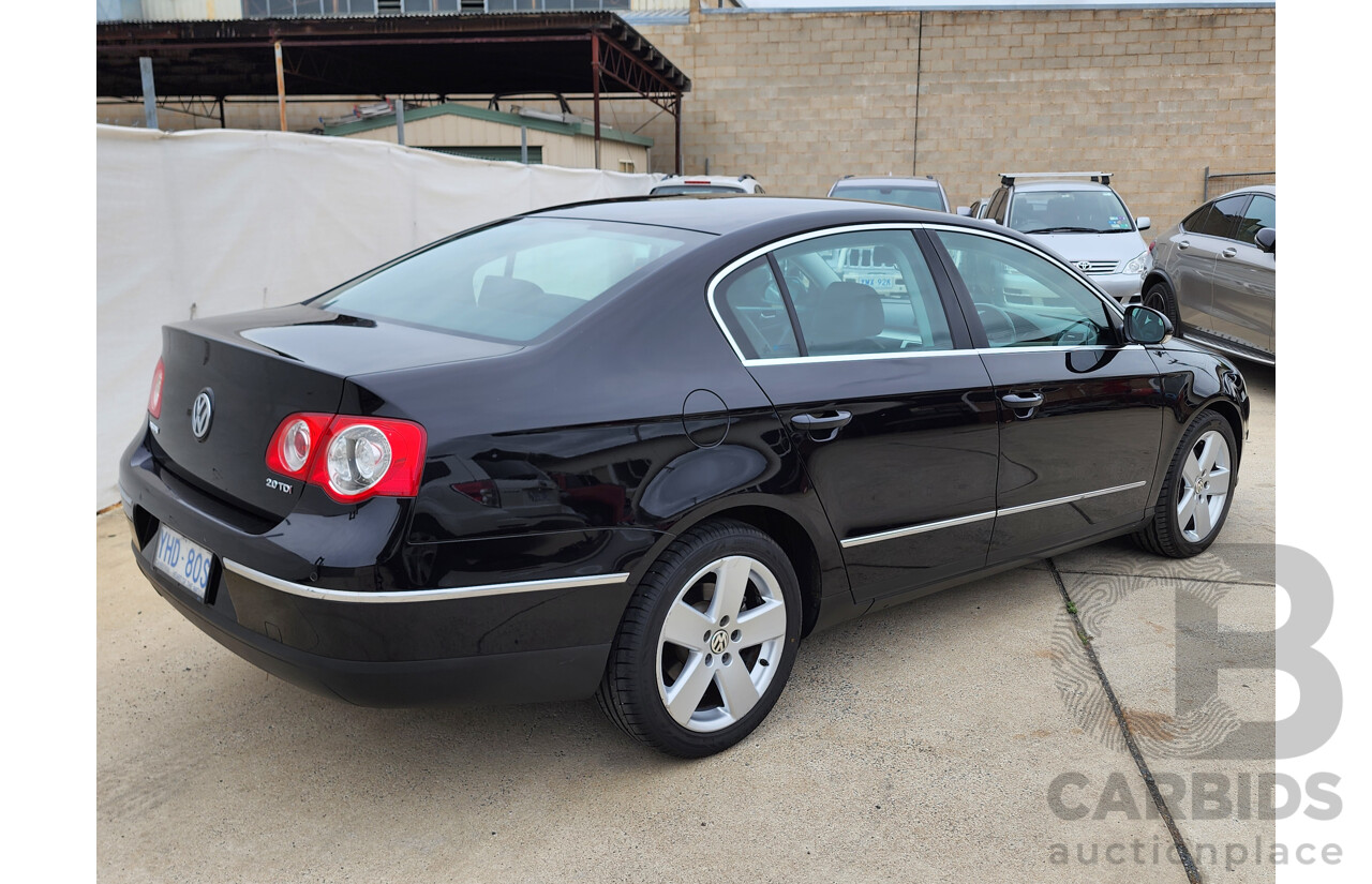 7/2010 Volkswagen Passat 125 TDI Highline 3C MY10 UPGRADE 4d Sedan Black 2.0L