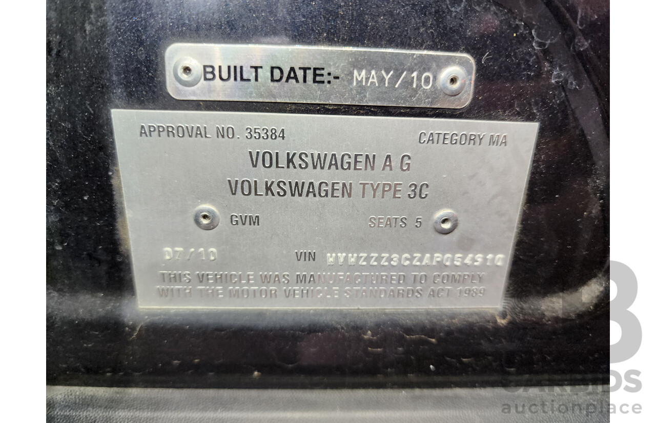 7/2010 Volkswagen Passat 125 TDI Highline 3C MY10 UPGRADE 4d Sedan Black 2.0L