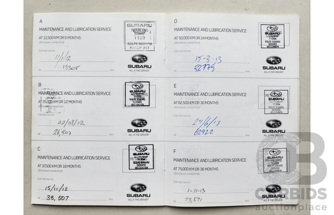 7/2011 Subaru Forester XT Premium MY11 4d Wagon White 2.5L