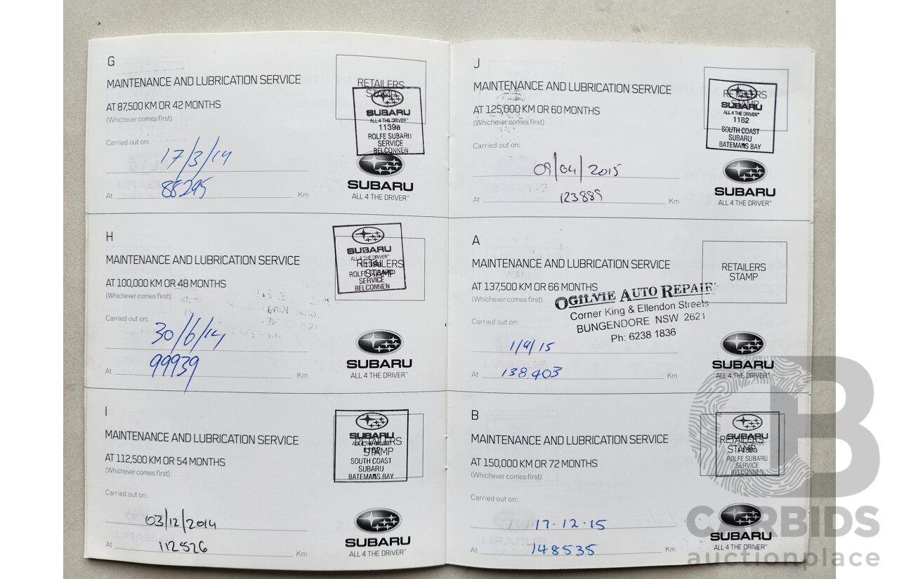 7/2011 Subaru Forester XT Premium MY11 4d Wagon White 2.5L