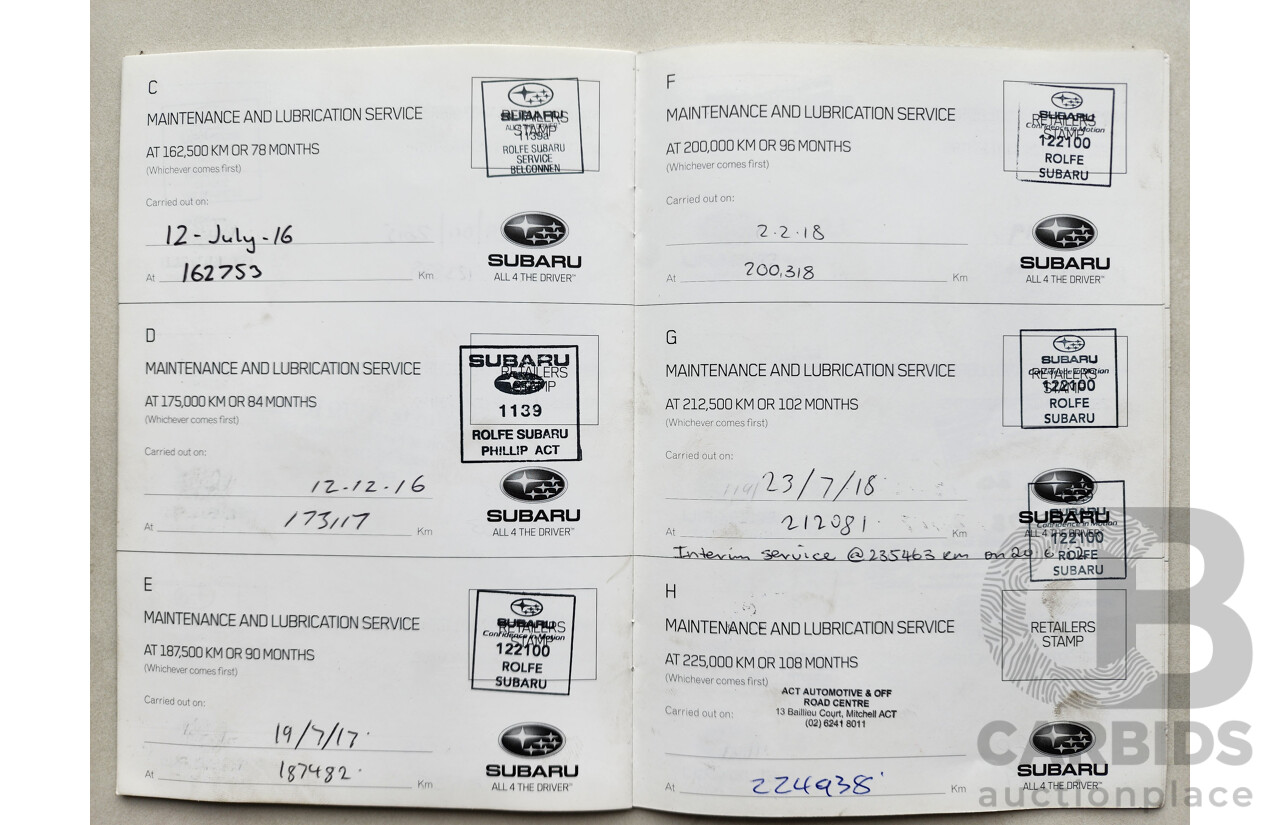 7/2011 Subaru Forester XT Premium MY11 4d Wagon White 2.5L