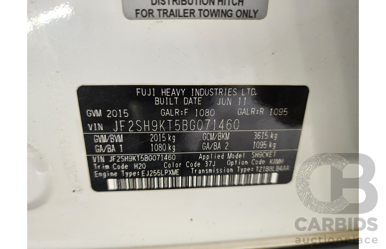 7/2011 Subaru Forester XT Premium MY11 4d Wagon White 2.5L