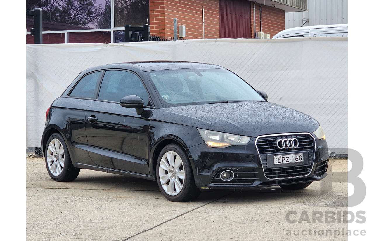 1/2012 Audi A1 1.4 TFSI Ambition 8X MY12 3d Hatchback Black 1.4L