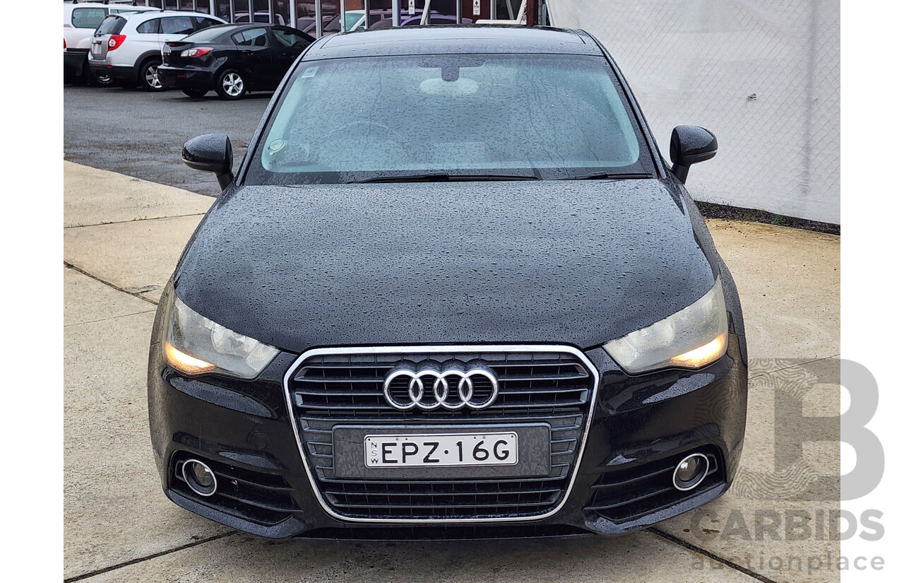 1/2012 Audi A1 1.4 TFSI Ambition 8X MY12 3d Hatchback Black 1.4L