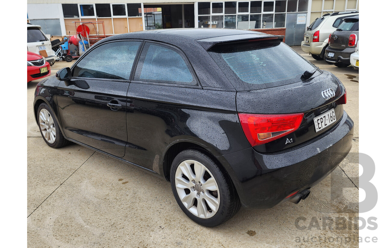 1/2012 Audi A1 1.4 TFSI Ambition 8X MY12 3d Hatchback Black 1.4L