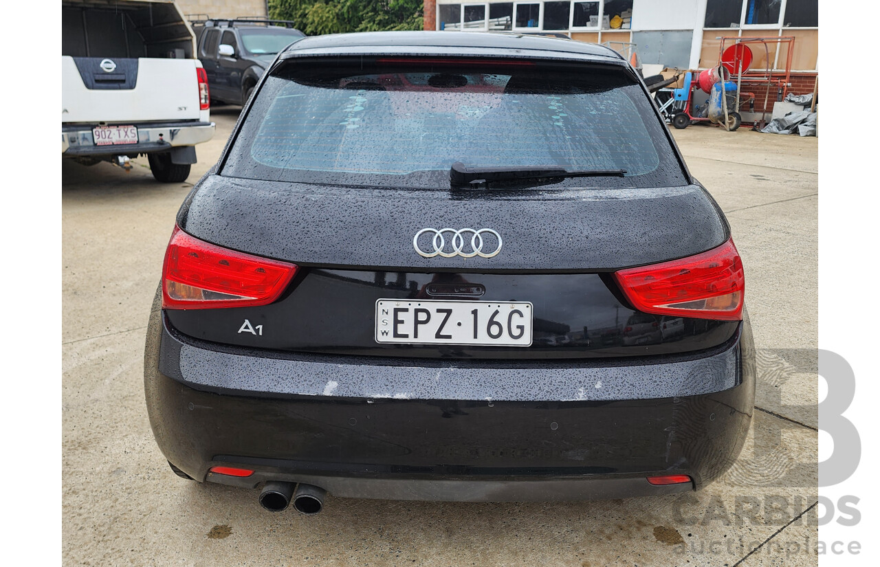 1/2012 Audi A1 1.4 TFSI Ambition 8X MY12 3d Hatchback Black 1.4L