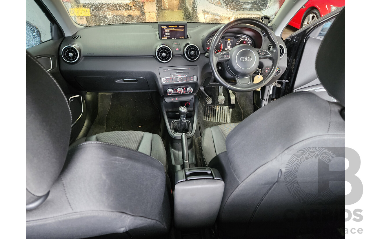 1/2012 Audi A1 1.4 TFSI Ambition 8X MY12 3d Hatchback Black 1.4L