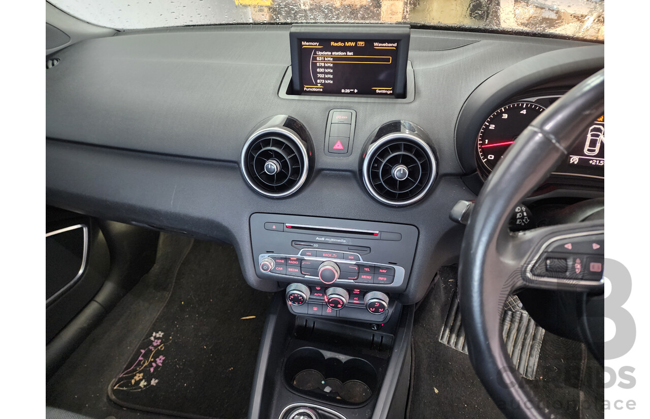 1/2012 Audi A1 1.4 TFSI Ambition 8X MY12 3d Hatchback Black 1.4L