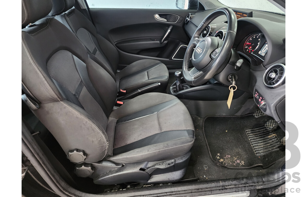 1/2012 Audi A1 1.4 TFSI Ambition 8X MY12 3d Hatchback Black 1.4L