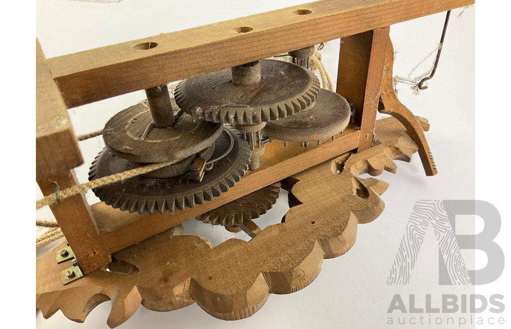 Reproduction Timber Rock Weight Clock