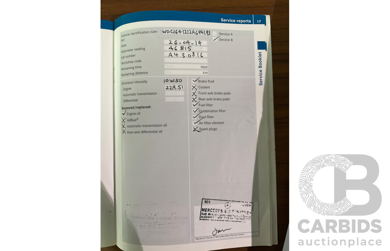 3/2011 Mercedes-Benz ML 300 CDI BlueEfficiency AMG Sports (4x4) 164 MY11 4d Wagon Obsidian Black Metallic Turbo Diesel 3.0L