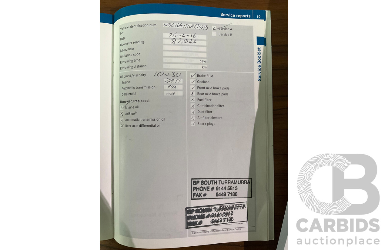 3/2011 Mercedes-Benz ML 300 CDI BlueEfficiency AMG Sports (4x4) 164 MY11 4d Wagon Obsidian Black Metallic Turbo Diesel 3.0L