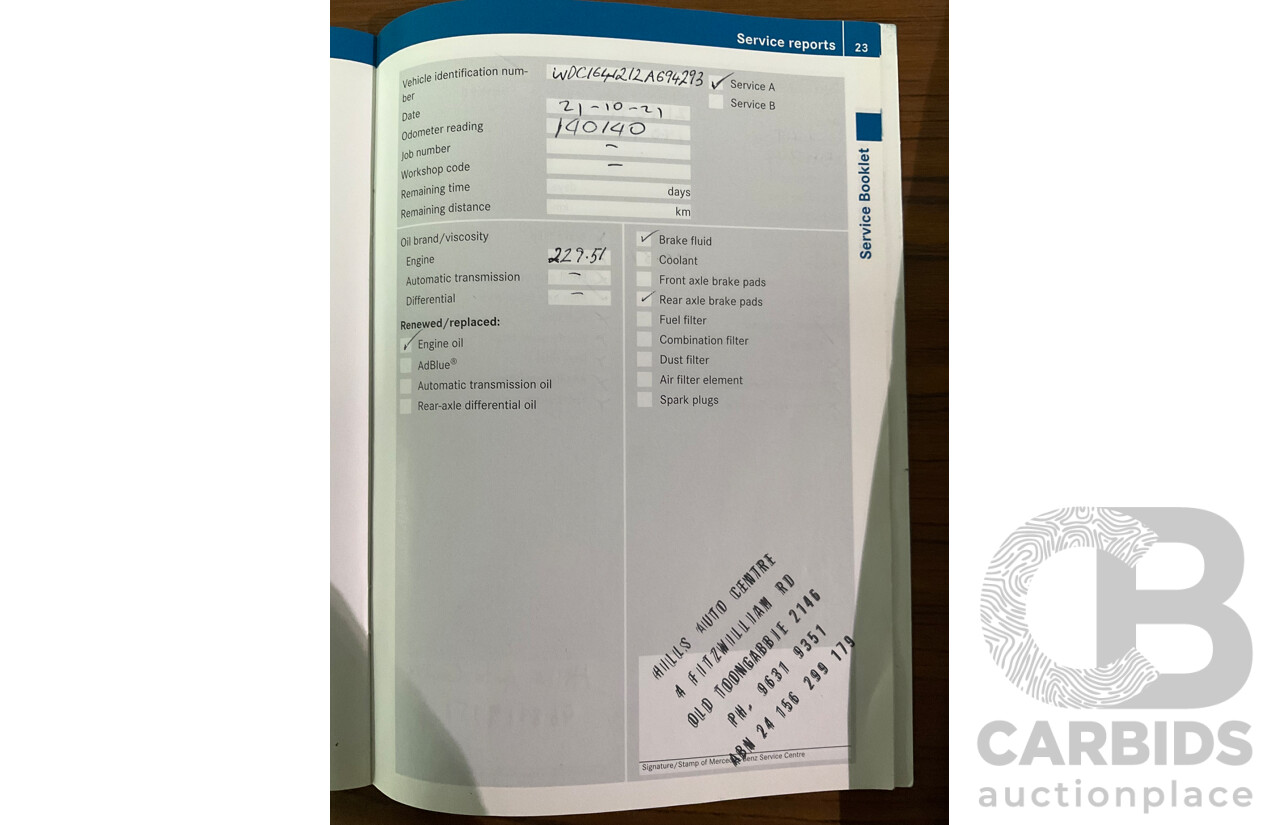3/2011 Mercedes-Benz ML 300 CDI BlueEfficiency AMG Sports (4x4) 164 MY11 4d Wagon Obsidian Black Metallic Turbo Diesel 3.0L
