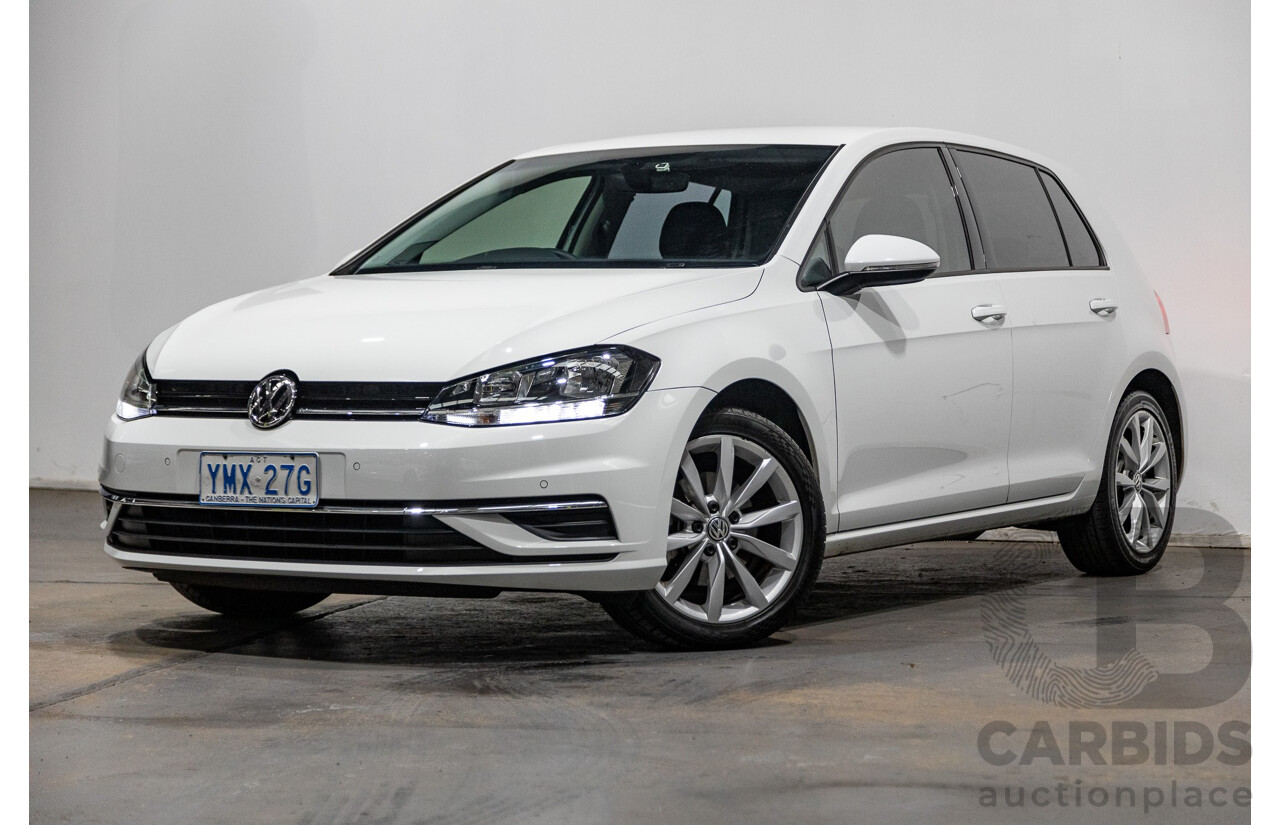 12/2017 Volkswagen Golf 110 TSI Comfortline Mk7.5 AU MY18 5d Hatchback Pure White Turbo 1.4L