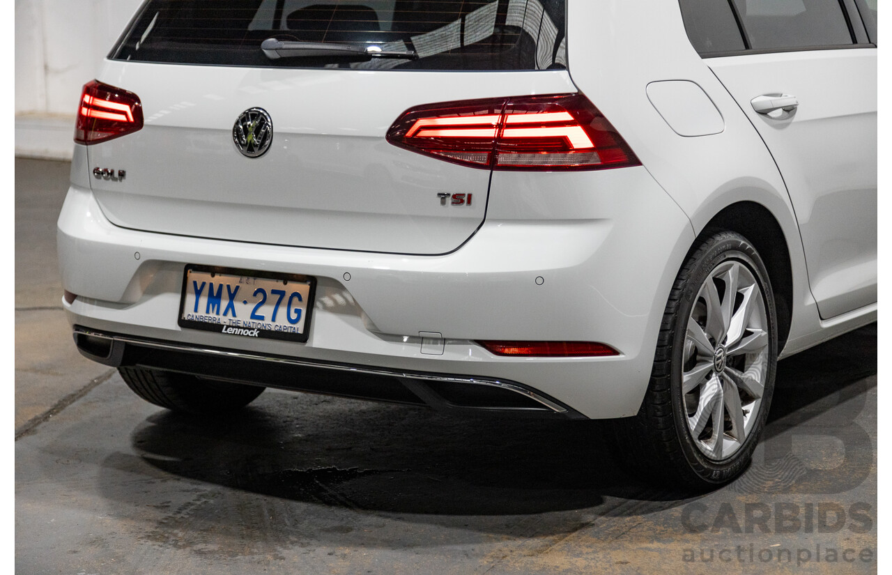 12/2017 Volkswagen Golf 110 TSI Comfortline Mk7.5 AU MY18 5d Hatchback Pure White Turbo 1.4L