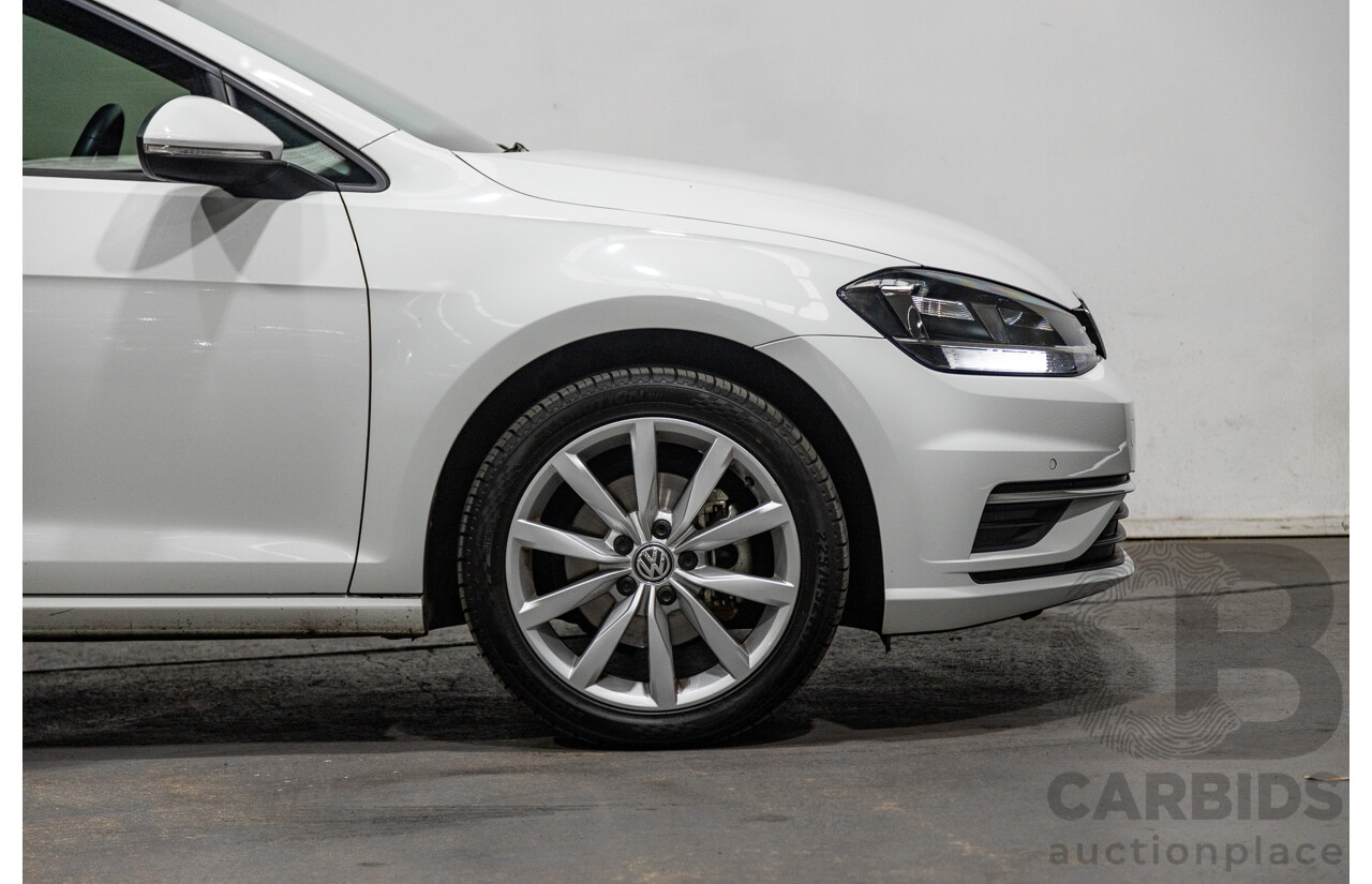 12/2017 Volkswagen Golf 110 TSI Comfortline Mk7.5 AU MY18 5d Hatchback Pure White Turbo 1.4L