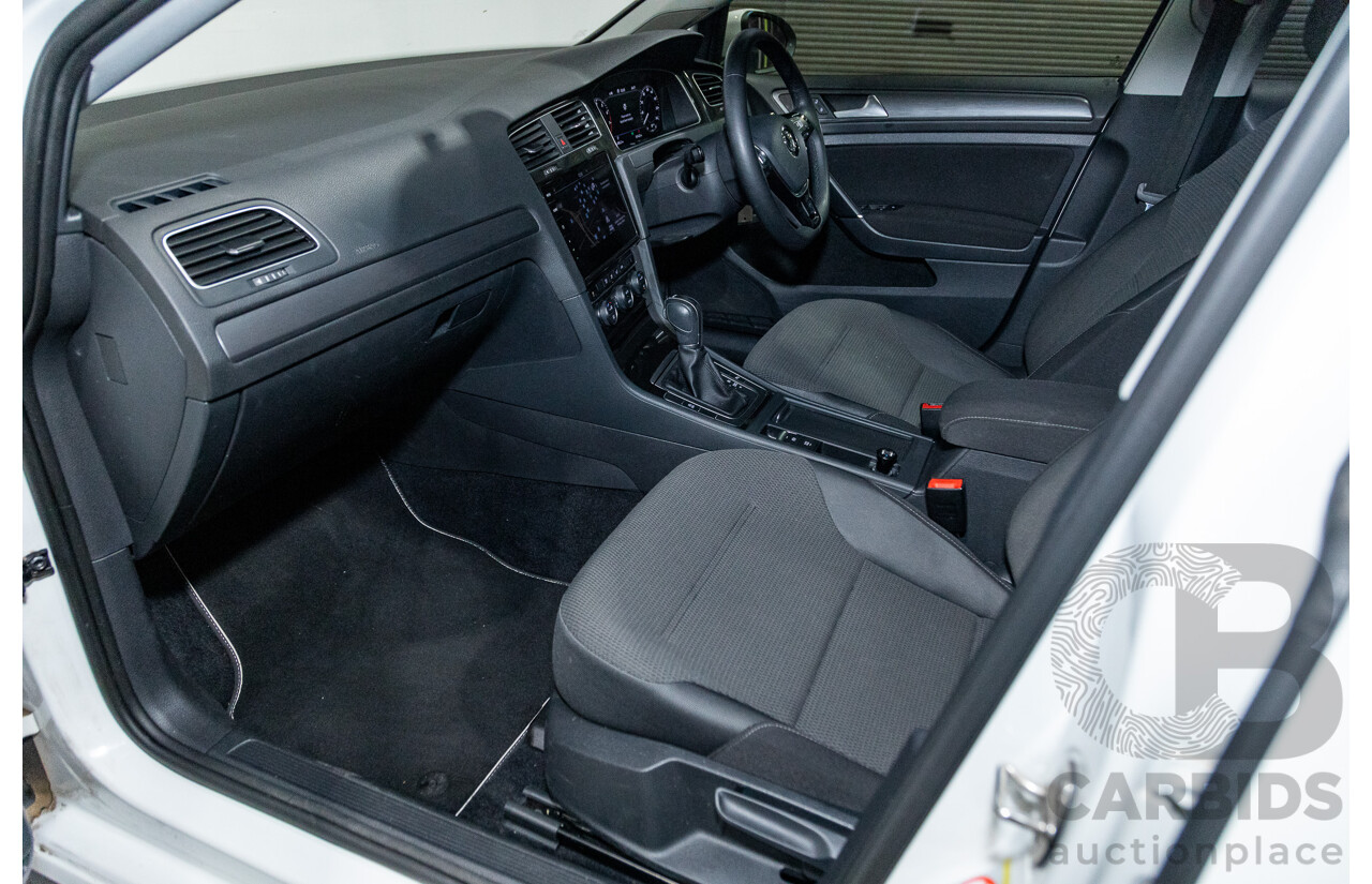 12/2017 Volkswagen Golf 110 TSI Comfortline Mk7.5 AU MY18 5d Hatchback Pure White Turbo 1.4L