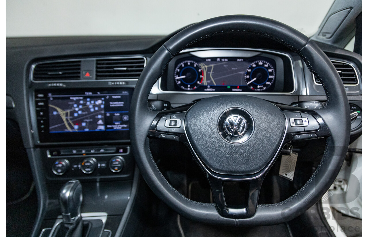 12/2017 Volkswagen Golf 110 TSI Comfortline Mk7.5 AU MY18 5d Hatchback Pure White Turbo 1.4L