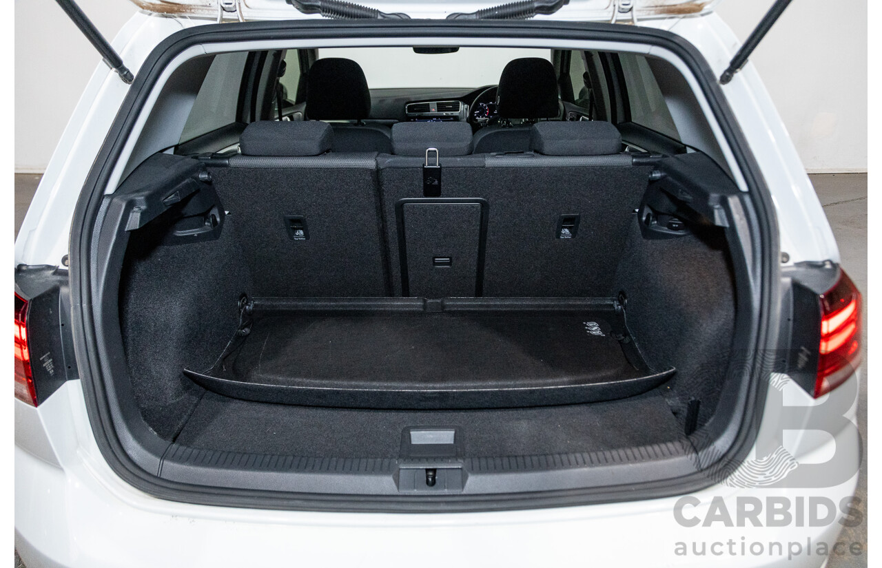 12/2017 Volkswagen Golf 110 TSI Comfortline Mk7.5 AU MY18 5d Hatchback Pure White Turbo 1.4L