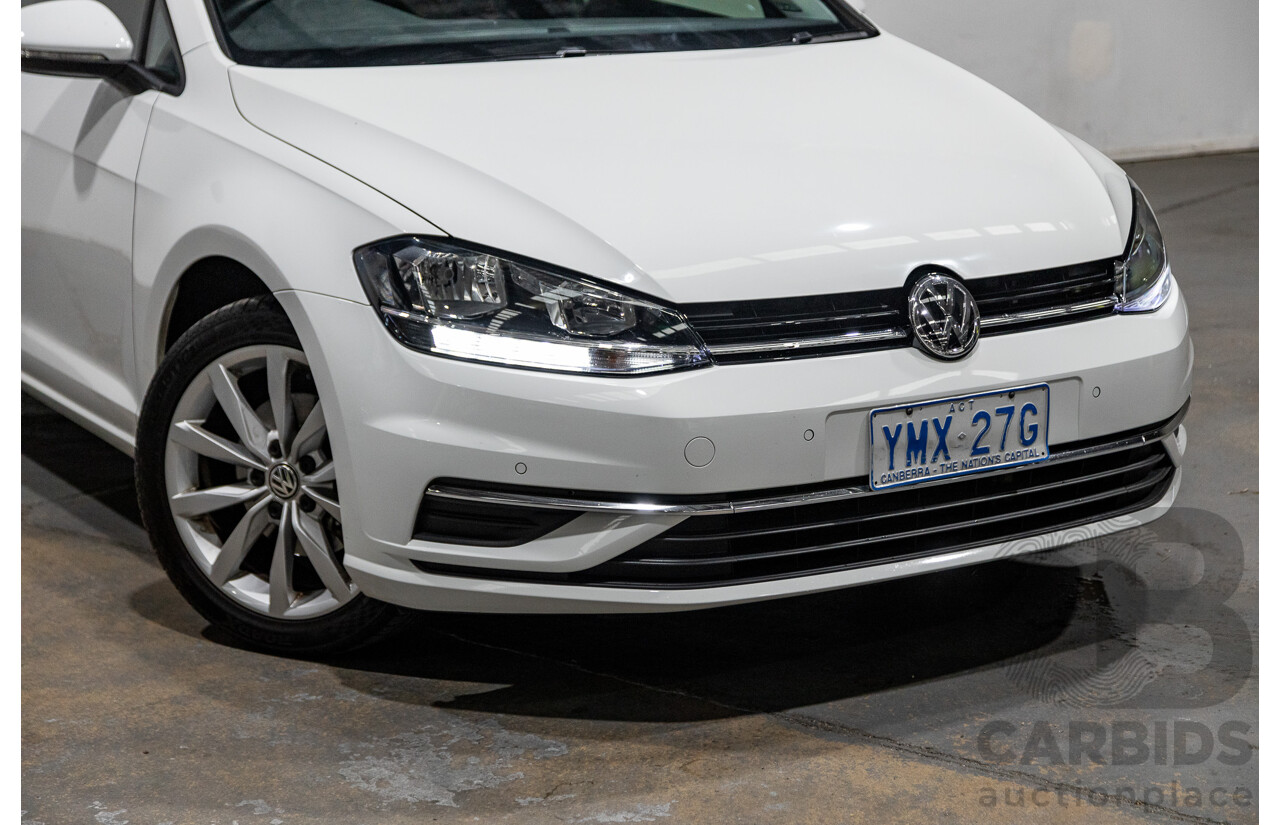 12/2017 Volkswagen Golf 110 TSI Comfortline Mk7.5 AU MY18 5d Hatchback Pure White Turbo 1.4L