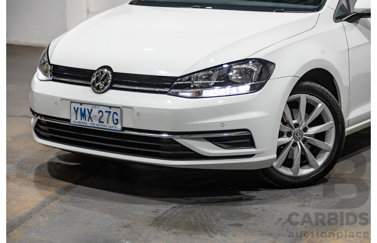 12/2017 Volkswagen Golf 110 TSI Comfortline Mk7.5 AU MY18 5d Hatchback Pure White Turbo 1.4L