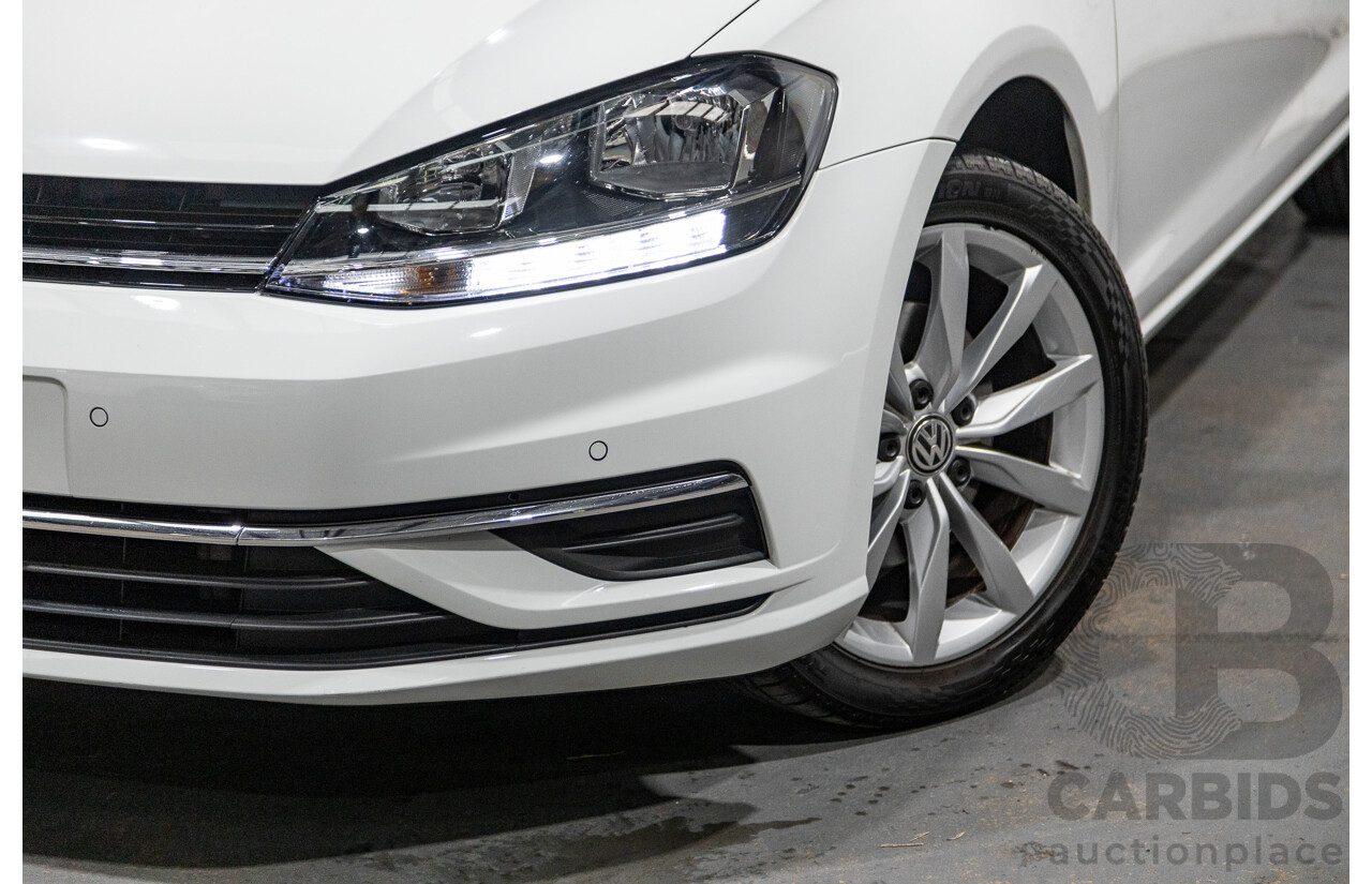 12/2017 Volkswagen Golf 110 TSI Comfortline Mk7.5 AU MY18 5d Hatchback Pure White Turbo 1.4L