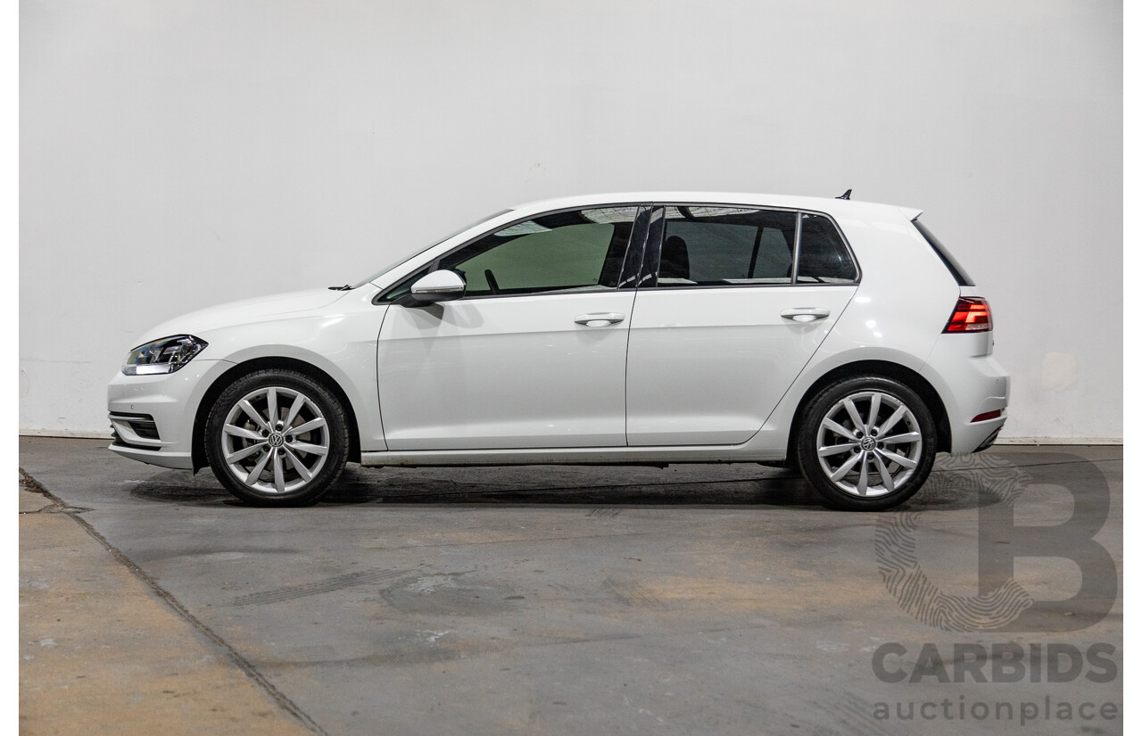 12/2017 Volkswagen Golf 110 TSI Comfortline Mk7.5 AU MY18 5d Hatchback Pure White Turbo 1.4L