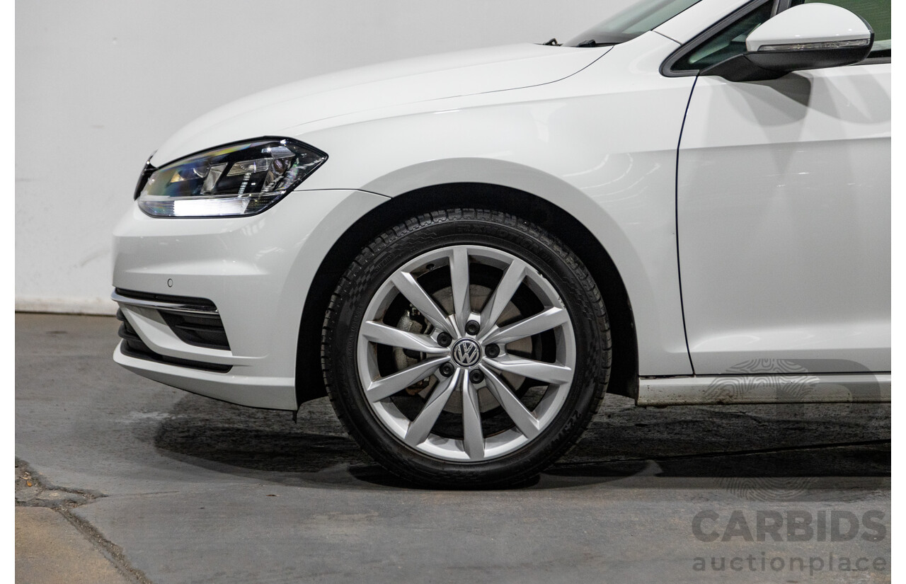12/2017 Volkswagen Golf 110 TSI Comfortline Mk7.5 AU MY18 5d Hatchback Pure White Turbo 1.4L